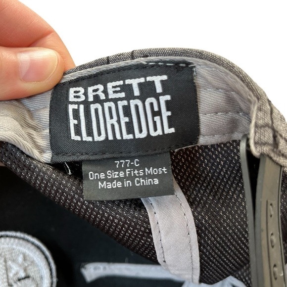 Brett Eldredge Gray Trucker Hat Mesh Adjustable White logo BE Embroidery - Picture 4 of 6